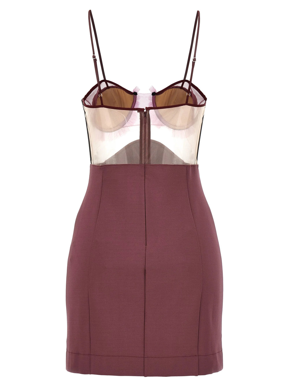 Nensi Dojaka Purple Viscose Short Dress
