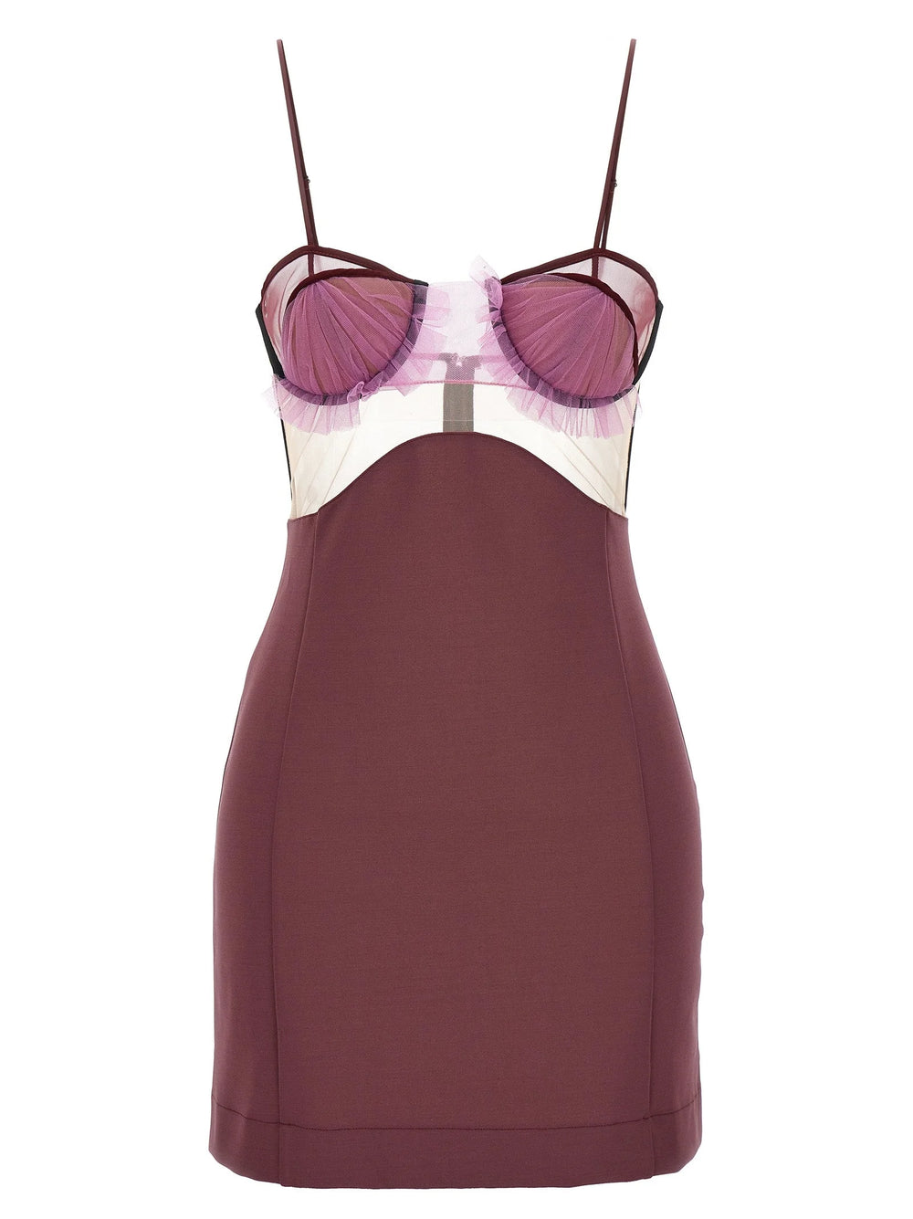 Nensi Dojaka Purple Viscose Short Dress