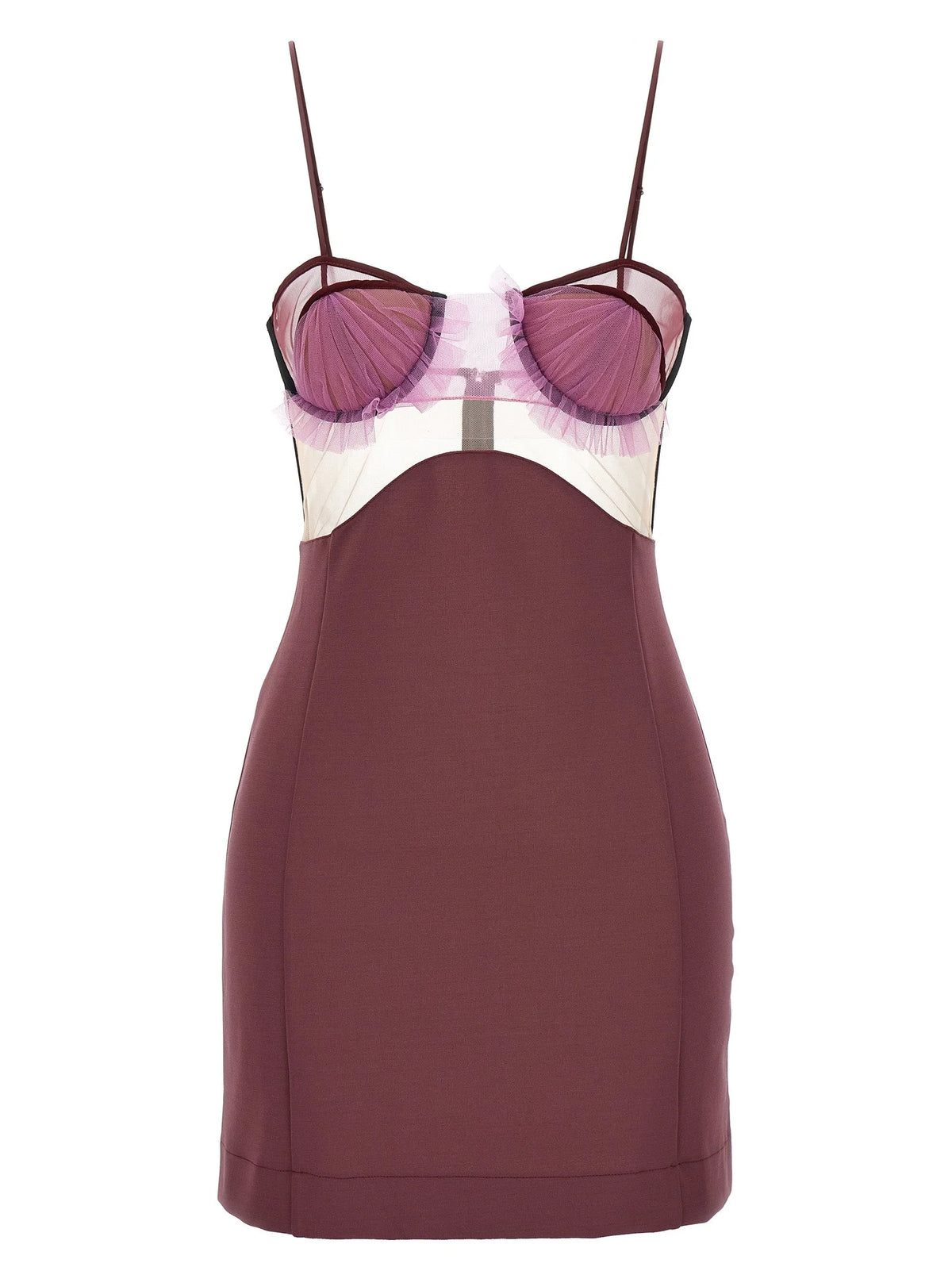 Nensi Dojaka Purple Viscose Short Dress