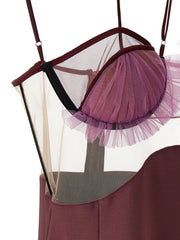 Nensi Dojaka Purple Viscose Short Dress