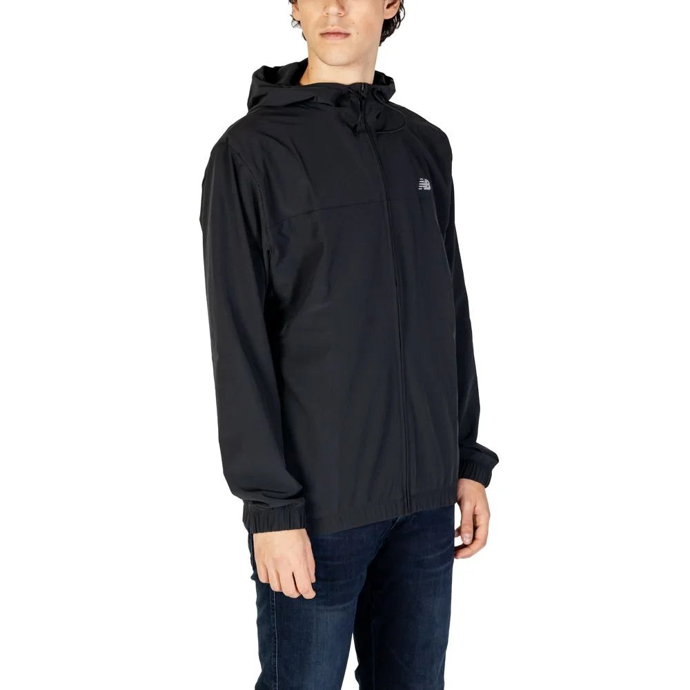 New Balance Black Recycled Polyester Jackets & Coat - Windbreakers