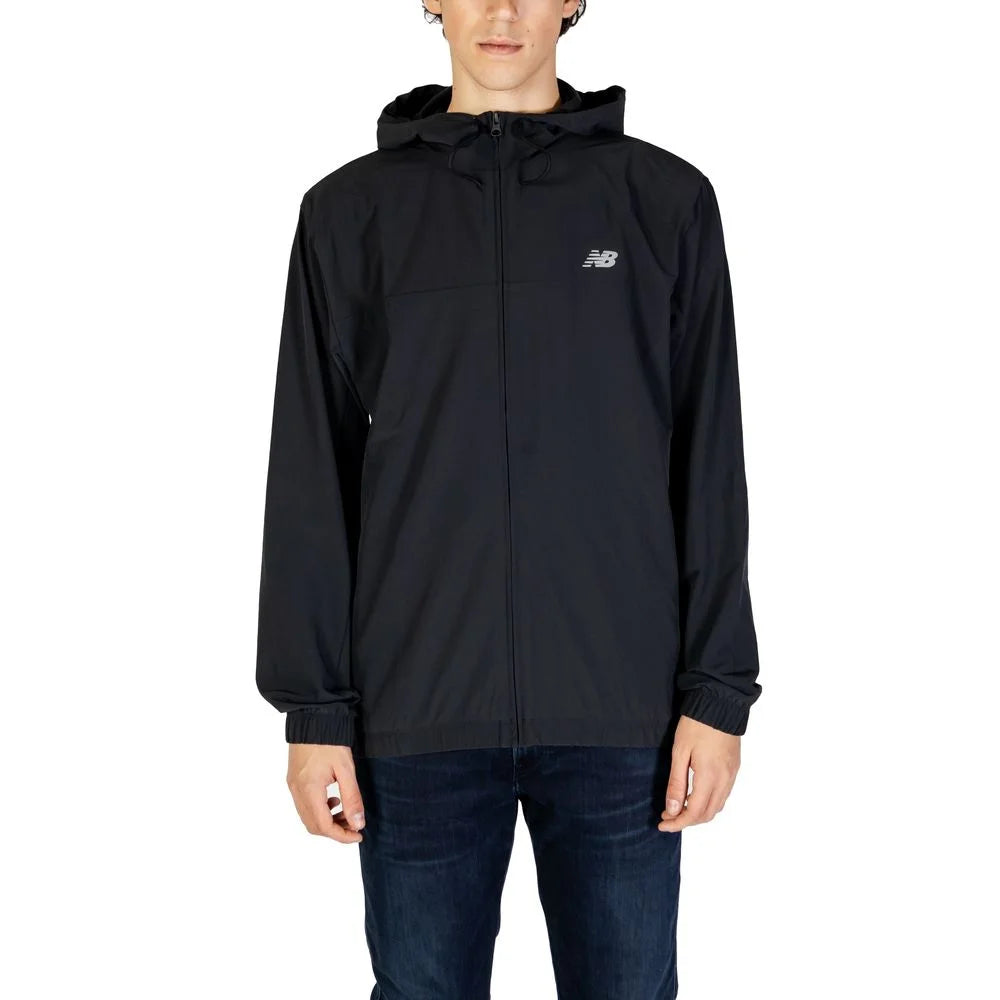 New Balance Black Recycled Polyester Jackets & Coat - Windbreakers