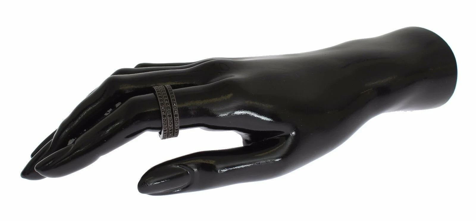 Nialaya Black CZ 925 Sterling Silver Womens - EU50 | US5 - Rings