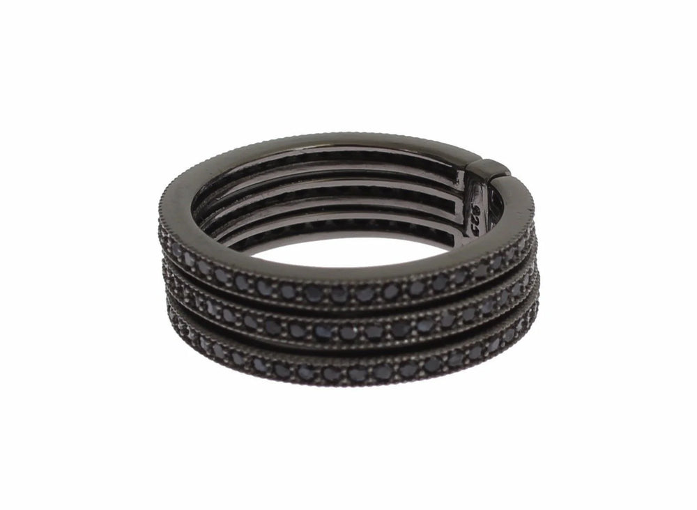 Nialaya Black CZ 925 Sterling Silver Womens - EU50 | US5 - Rings