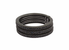 Nialaya Black CZ 925 Sterling Silver Womens - EU50 | US5 - Rings