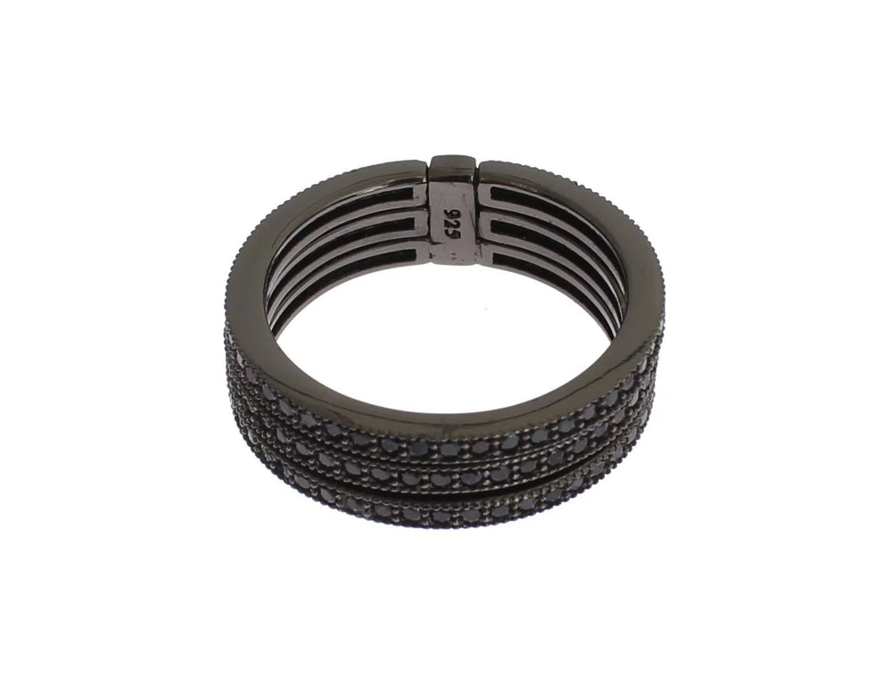 Nialaya Black CZ 925 Sterling Silver Womens - EU50 | US5 - Rings