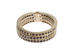 Nialaya Black CZ 925 Sterling Silver Womens Ring - EU50 | US5 - Rings