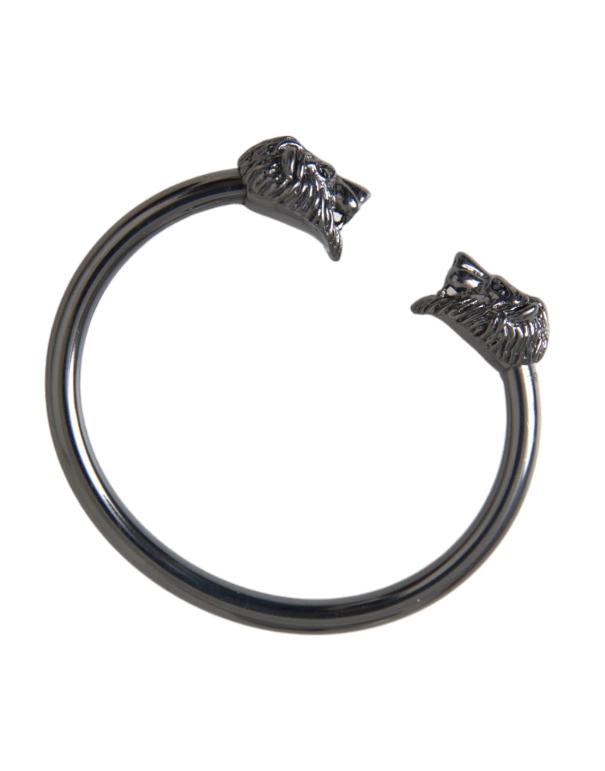 Nialaya Black Rhodium Lion Bangle Bracelet Women - S - Bracelets