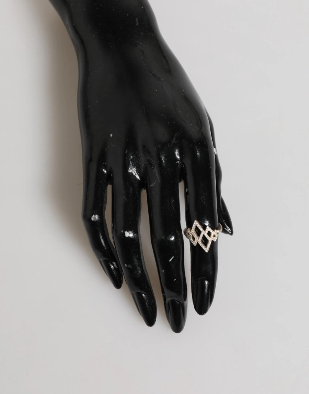 Nialaya Geometric Diamond Shape Pave CZ Crystal Jewelry Ring - EU57 | US8,5 - Rings