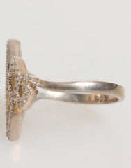 Nialaya Geometric Diamond Shape Pave CZ Crystal Jewelry Ring - EU57 | US8,5