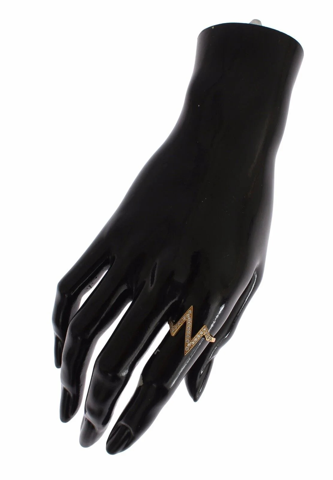 Nialaya Gold 925 Silver Womens Clear CZ 18K Ring - EU47 | US4 - Rings