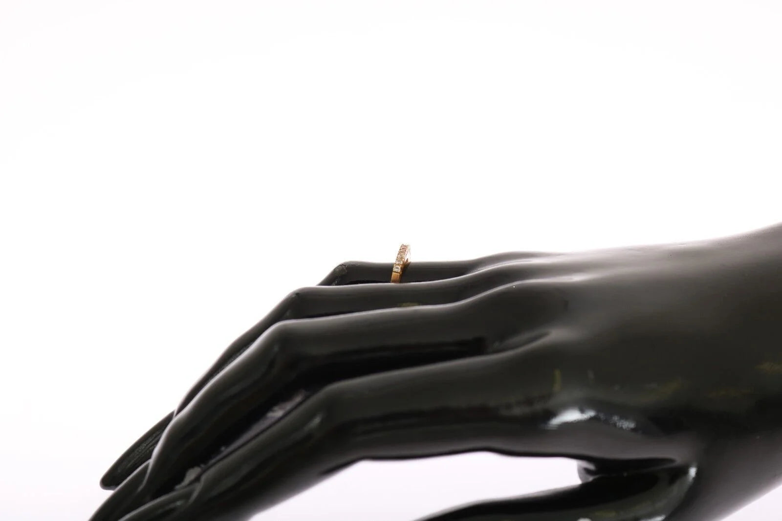 Nialaya Gold Authentic Womens Clear CZ Gold 925 Silver Ring - Rings