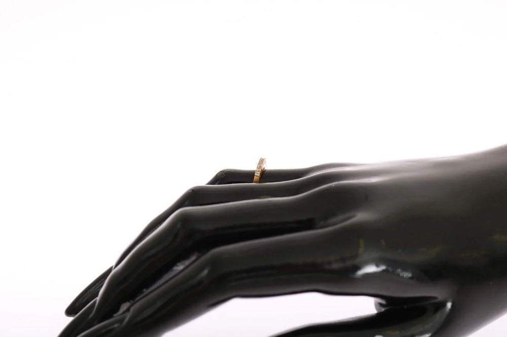 Nialaya Gold Authentic Womens Clear CZ Gold 925 Silver Ring - Rings