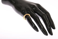 Nialaya Gold Authentic Womens Clear CZ Gold 925 Silver Ring - Rings