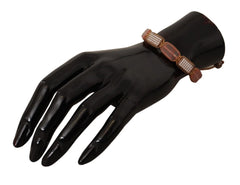 Nialaya Multicolor Crystals Logo Embellished Adjustable Bracelet - Bracelets