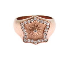 Nialaya Pink Gold 925 Silver Authentic Clear Ring - Rings