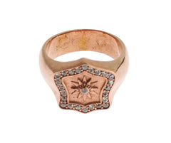 Nialaya Pink Gold 925 Silver Authentic Clear Ring - Rings