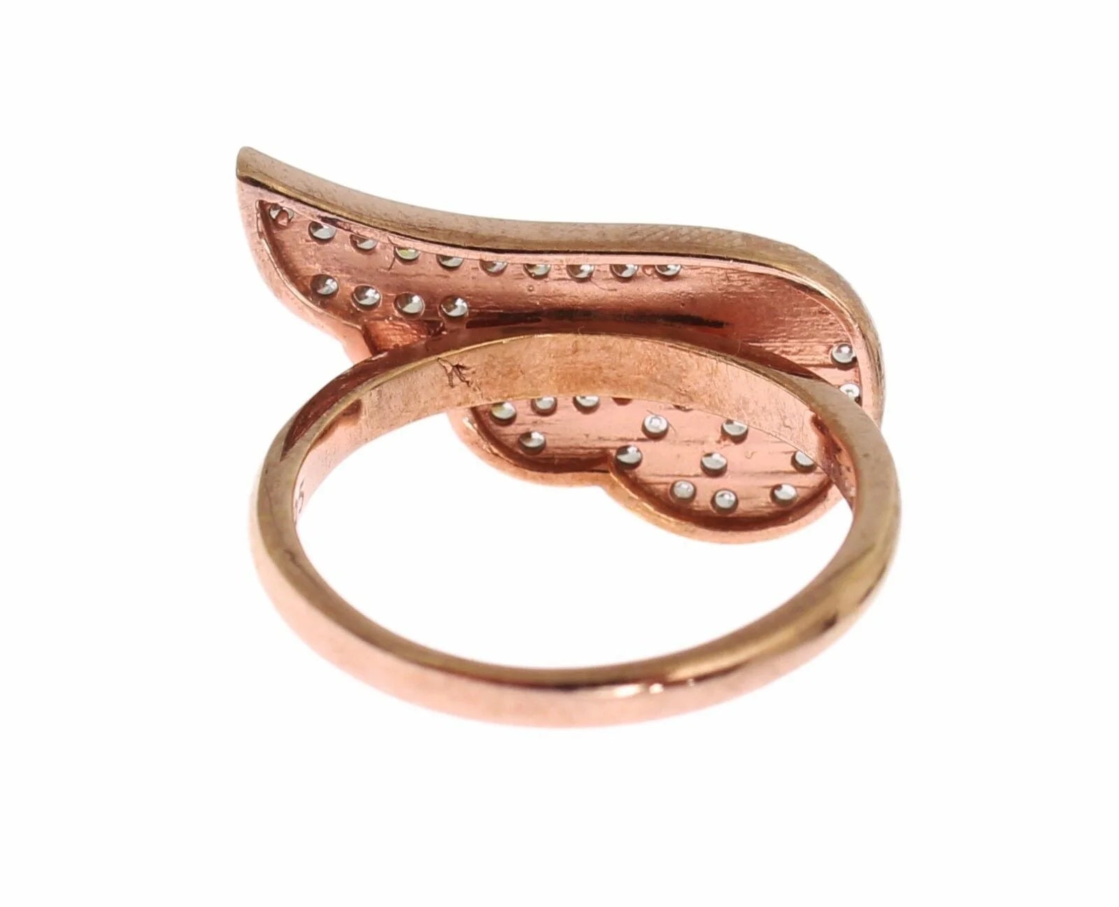 Nialaya Pink Gold 925 Silver Womens Clear CZ Ring - Rings