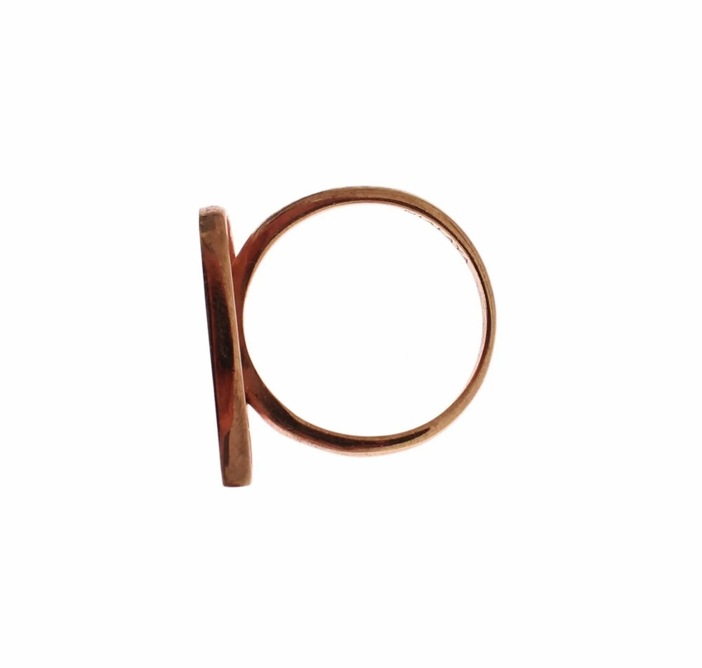 Nialaya Pink Gold 925 Silver Womens Clear CZ Ring - Rings