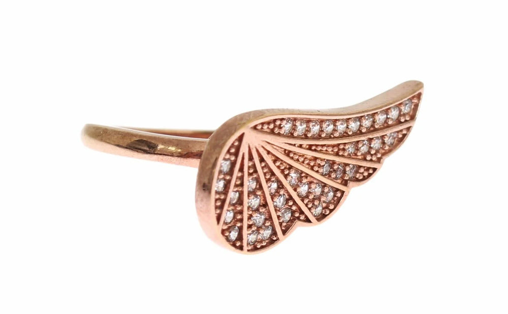Nialaya Pink Gold 925 Silver Womens Clear CZ Ring - Rings