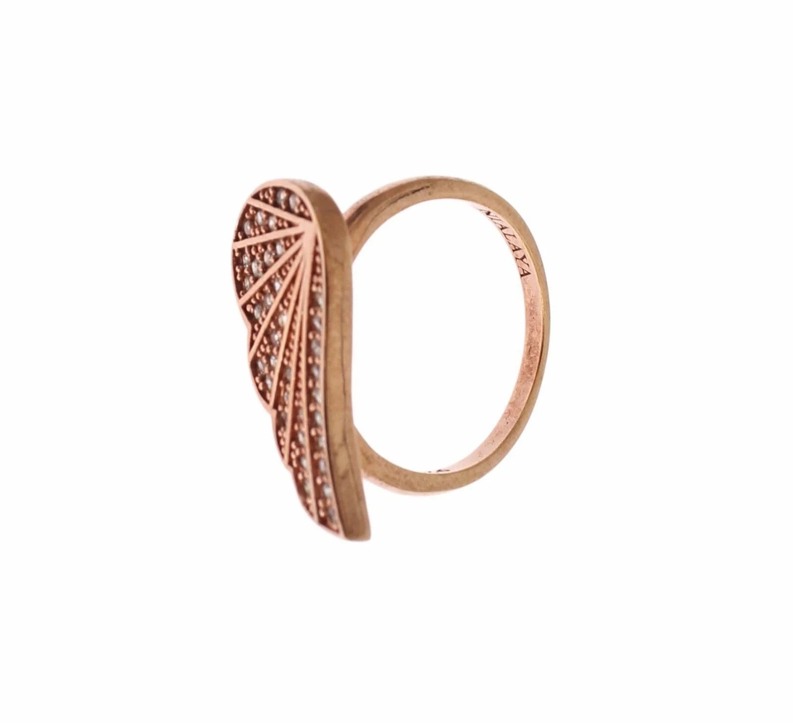 Nialaya Pink Gold 925 Silver Womens Clear CZ Ring - Rings