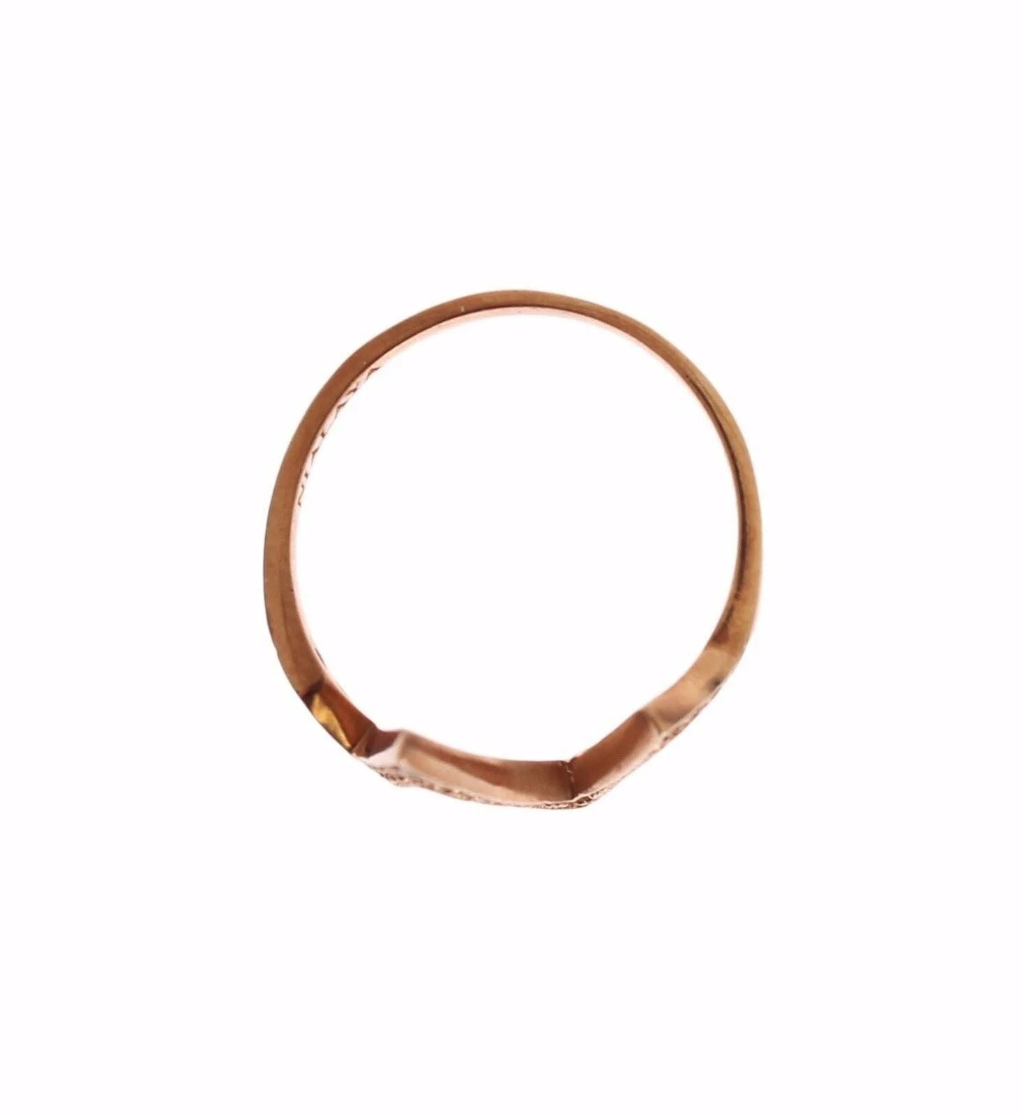 Nialaya Pink Gold 925 Silver Womens Clear Ring - EU47 | US4 - Rings