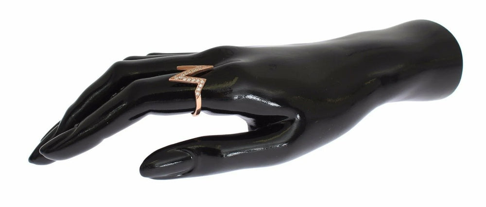 Nialaya Pink Gold 925 Silver Womens Clear Ring - EU47 | US4 - Rings