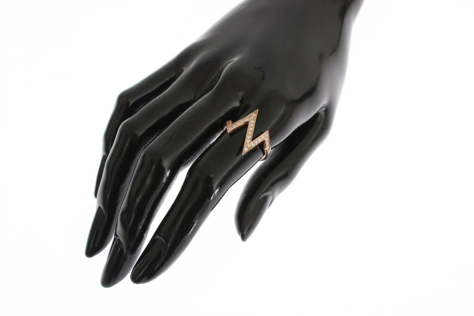 Nialaya Pink Gold 925 Silver Womens Clear Ring - EU47 | US4 - Rings