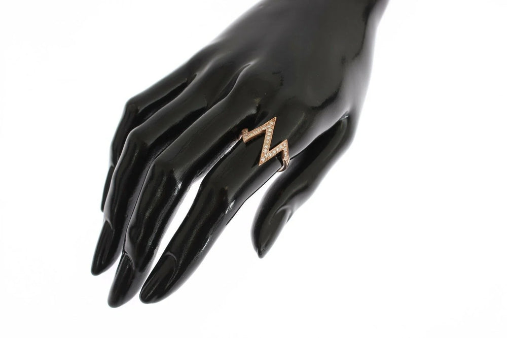 Nialaya Pink Gold 925 Silver Womens Clear Ring - EU47 | US4 - Rings