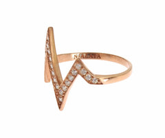 Nialaya Pink Gold 925 Silver Womens Clear Ring - EU47 | US4 - Rings