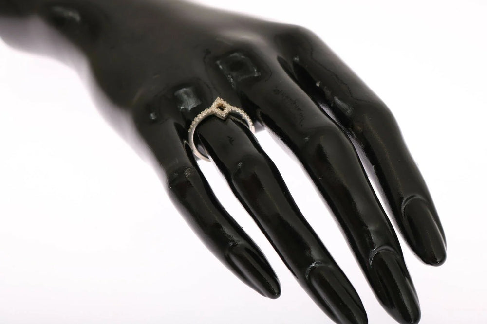 Nialaya Silver Rhombus Womens Clear CZ 925 Silver Ring - EU52 | US6 - Rings