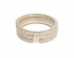 Nialaya Silver Womens Clear CZ 925 Sterling Ring - EU50 | US5 - Rings