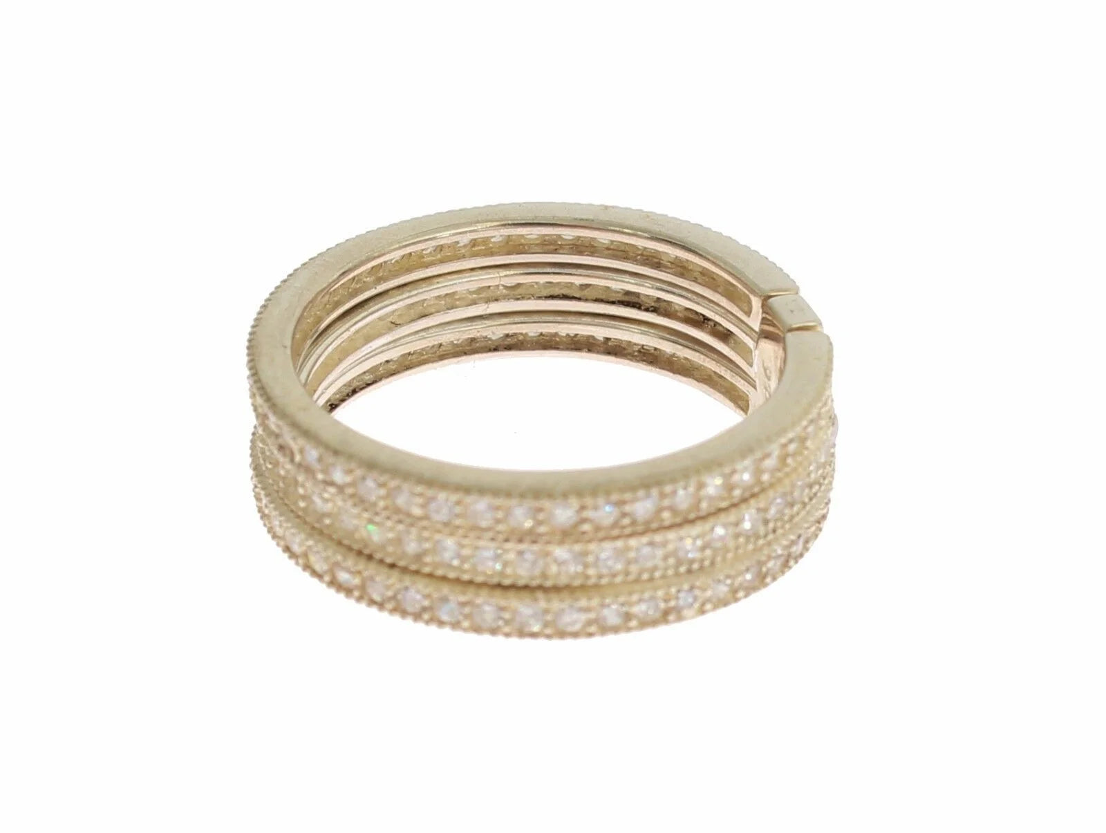 Nialaya Silver Womens Clear CZ 925 Sterling Ring - EU50 | US5 - Rings