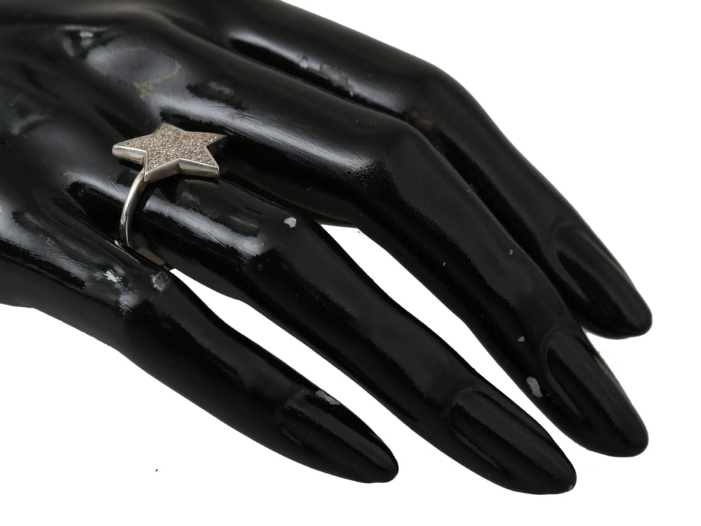 Nialaya Silver Womens Clear CZ Star 925 Ring - Rings