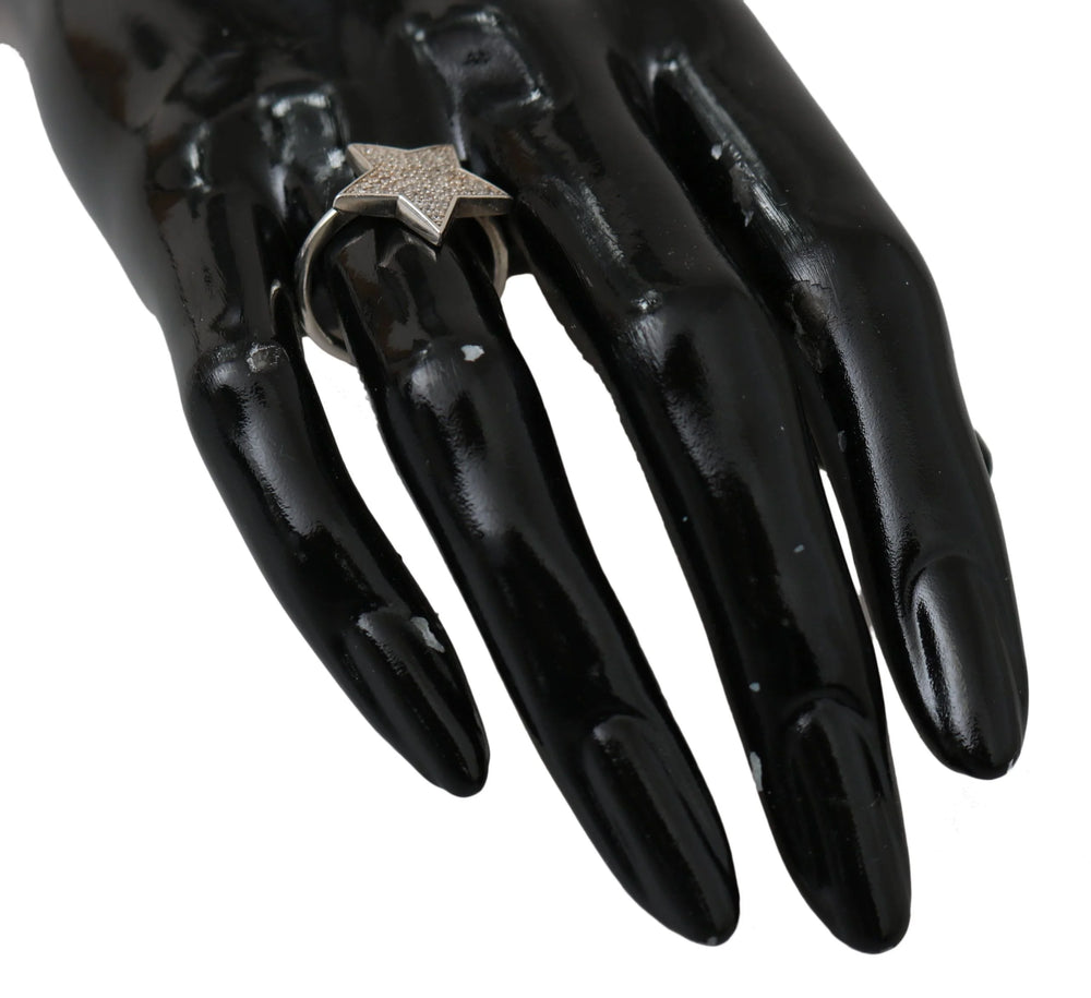 Nialaya Silver Womens Clear CZ Star 925 Ring - Rings