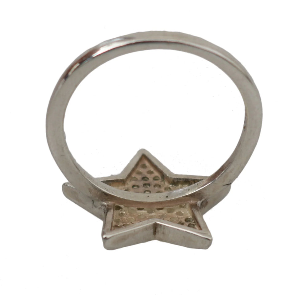 Nialaya Silver Womens Clear CZ Star 925 Ring - Rings