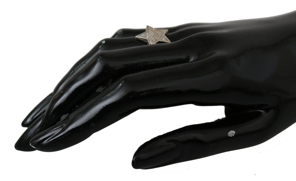 Nialaya Silver Womens Clear CZ Star 925 Ring - Rings