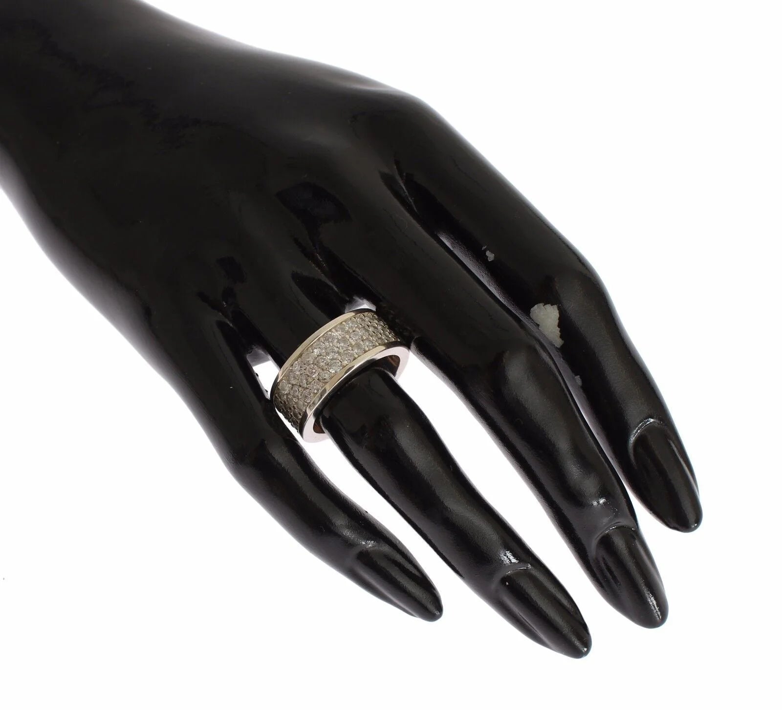 Nialaya Silver Womens CZ 925 Sterling Ring - Rings