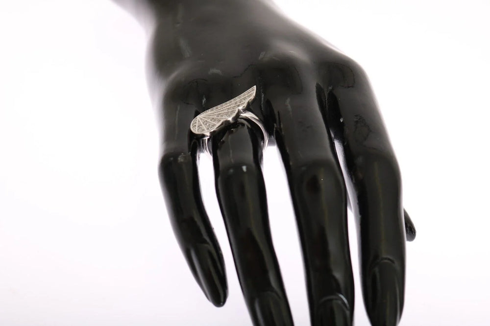 Nialaya Silver Womens Wing Clear CZ 925 Silver Ring - Rings