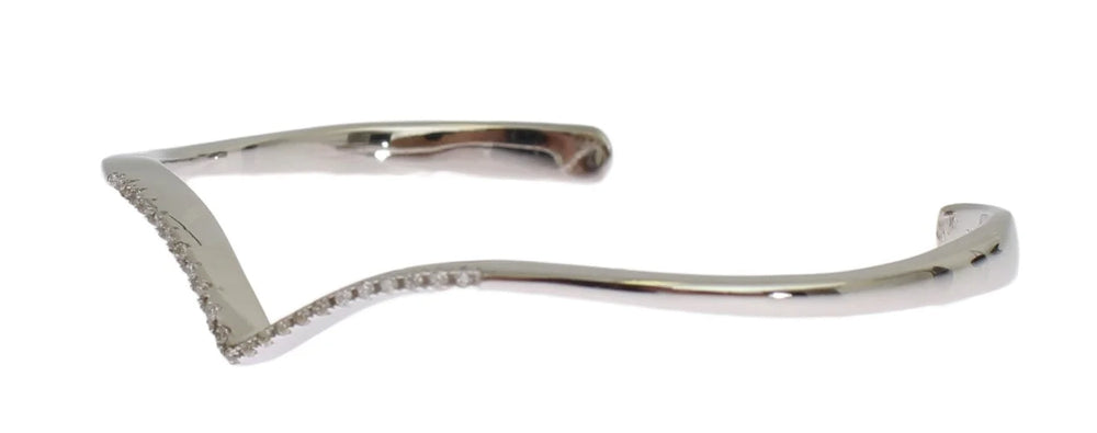 Nialaya Skyfall CZ 925 Silver Bangle Bracelet - Bracelets