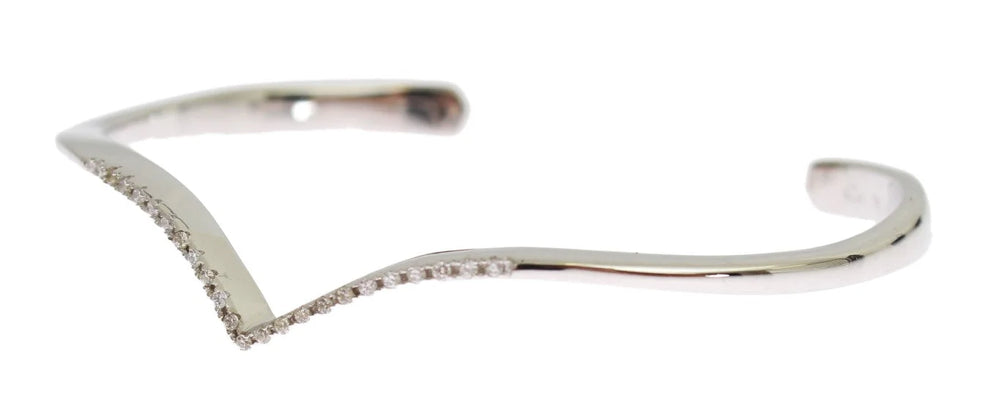 Nialaya Skyfall CZ 925 Silver Bangle Bracelet - Bracelets