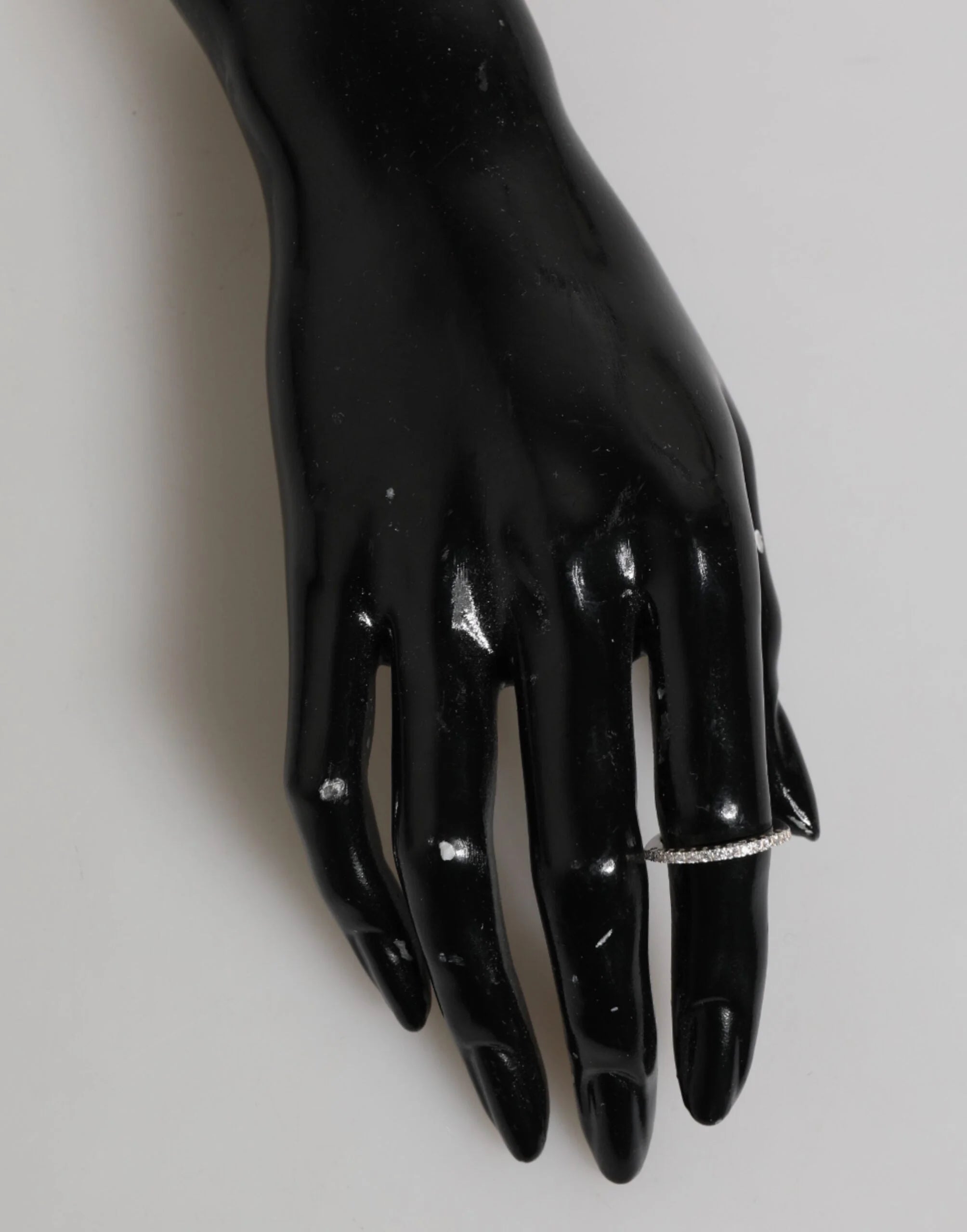 Nialaya Sterling Silver 925 Band Pave CZ Crystal Eternity Ring - Rings