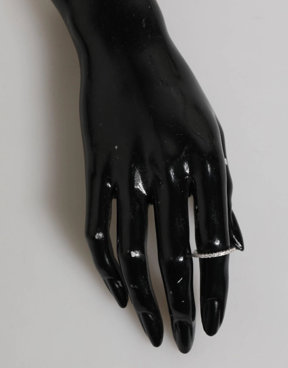 Nialaya Sterling Silver 925 Band Pave CZ Crystal Eternity Ring - Rings