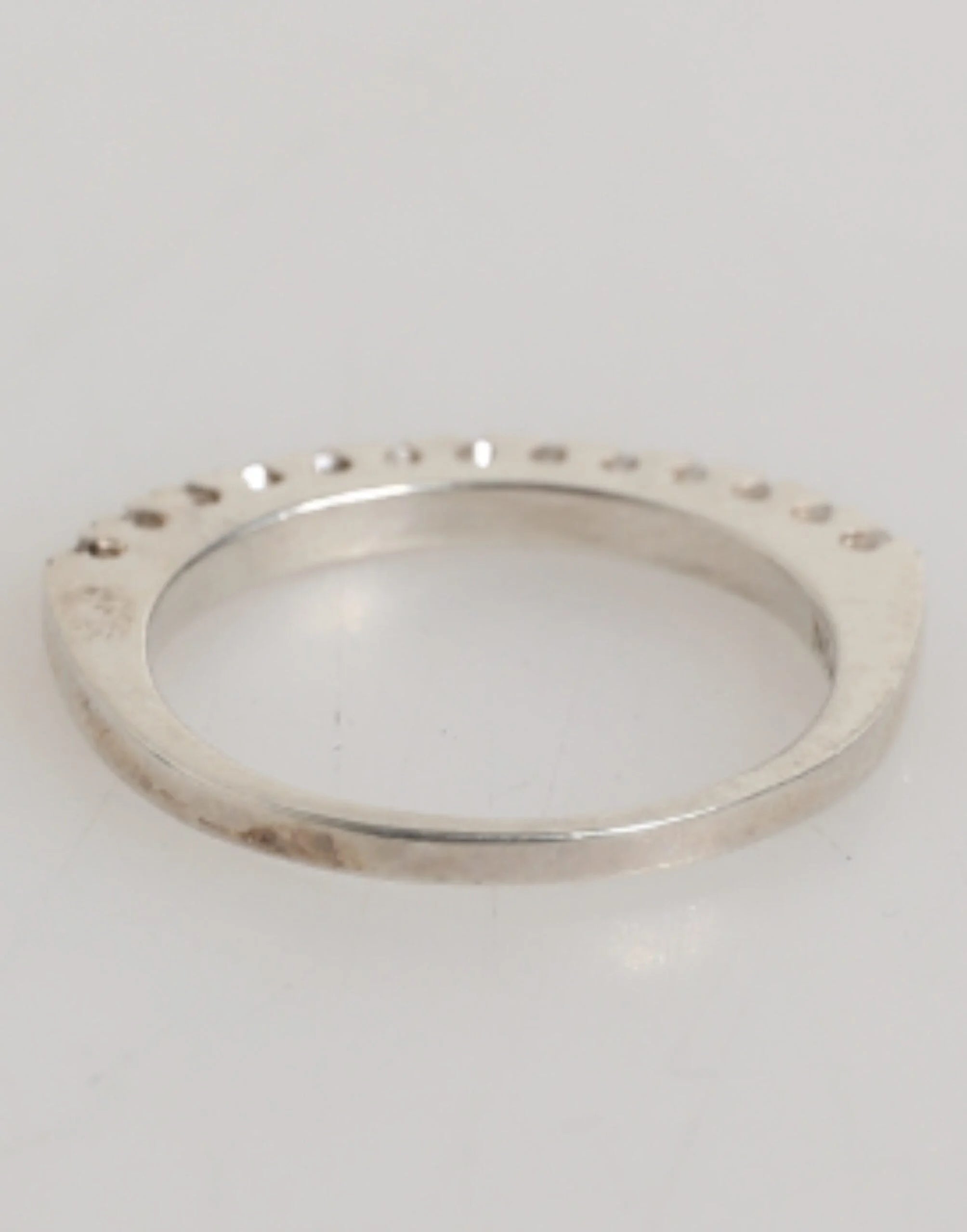 Nialaya Sterling Silver 925 Band Pave CZ Crystal Eternity Ring - Rings