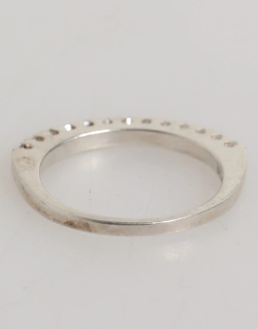 Nialaya Sterling Silver 925 Band Pave CZ Crystal Eternity Ring - Rings