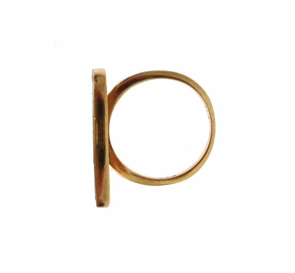 Nialaya Womens Clear CZ Gold 925 Silver Authentic Ring - EU48 | US4.5 - Rings