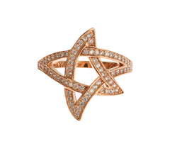 Nialaya Womens Clear CZ Gold 925 Silver Ring - EU57 | US8,5