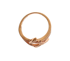 Nialaya Womens Clear CZ Gold 925 Silver Ring - EU57 | US8,5