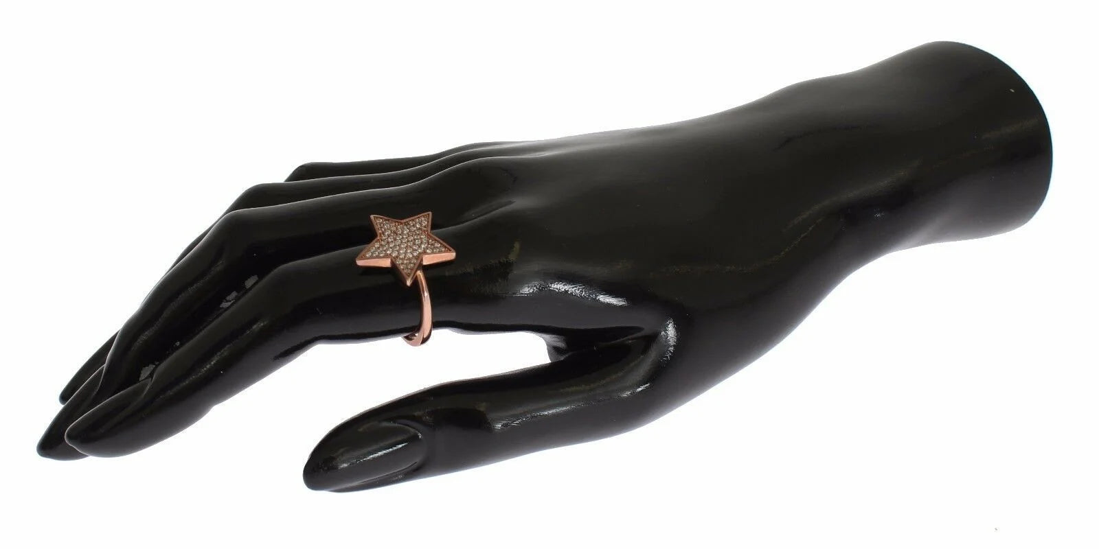 Nialaya Womens Clear CZ Star 925 Silver Ring - Rings