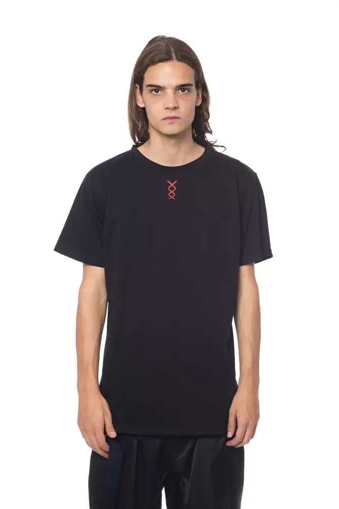Nicolo Tonetto Black Cotton Men T-Shirt - M - T-Shirts